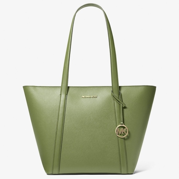 NWT Michael Kors Pratt Large Tote Bag Light Sage - Picture 2 of 3